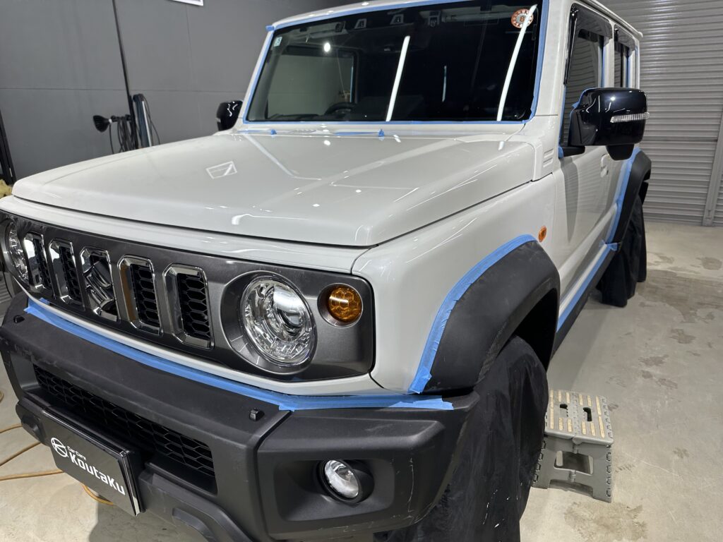 スズキジムニーノマド・鏡面磨き作業+セラミックコーティング施工事例　中新川郡Ｔ様