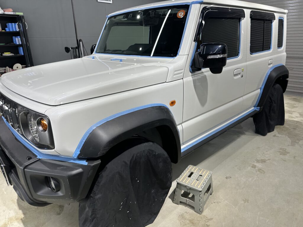 スズキジムニーノマド・鏡面磨き作業+セラミックコーティング施工事例　中新川郡Ｔ様