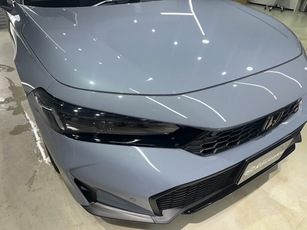 ホンダ・シビック・鏡面磨き作業+セラミックコーティング施工事例　富山市Ｉ様