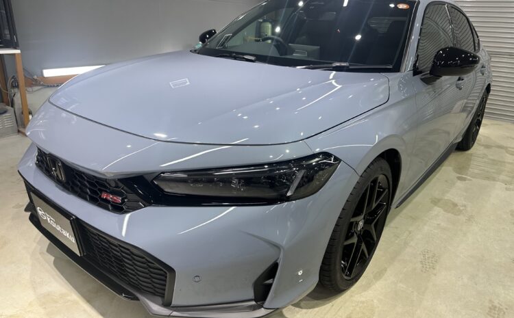 ホンダ・シビック・鏡面磨き作業+セラミックコーティング施工事例　富山市Ｉ様