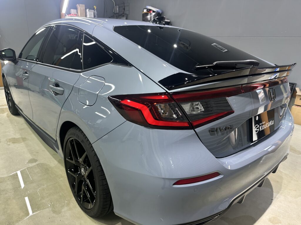 ホンダ・シビック・鏡面磨き作業+セラミックコーティング施工事例　富山市Ｉ様