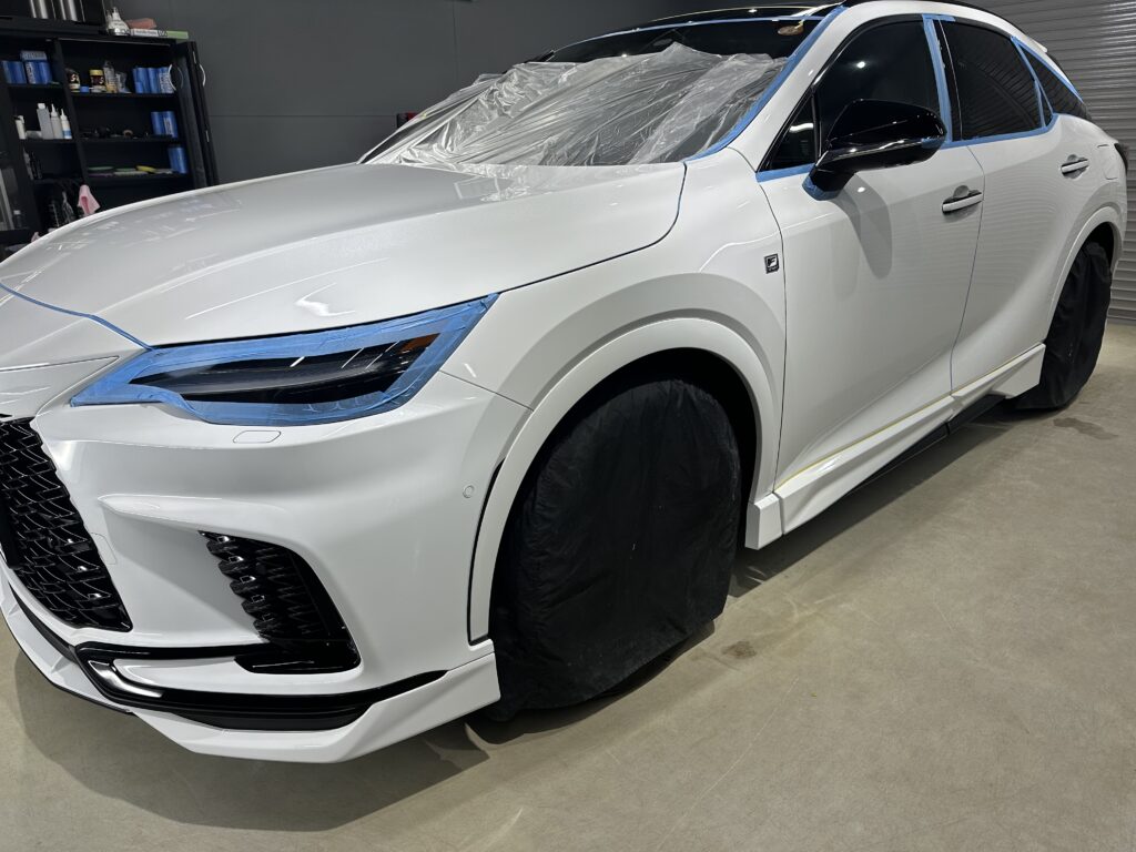 レクサス・RX350・鏡面磨き作業+セラミックコーティング+遮熱カーフィルム施工事例　氷見市Ｔ様