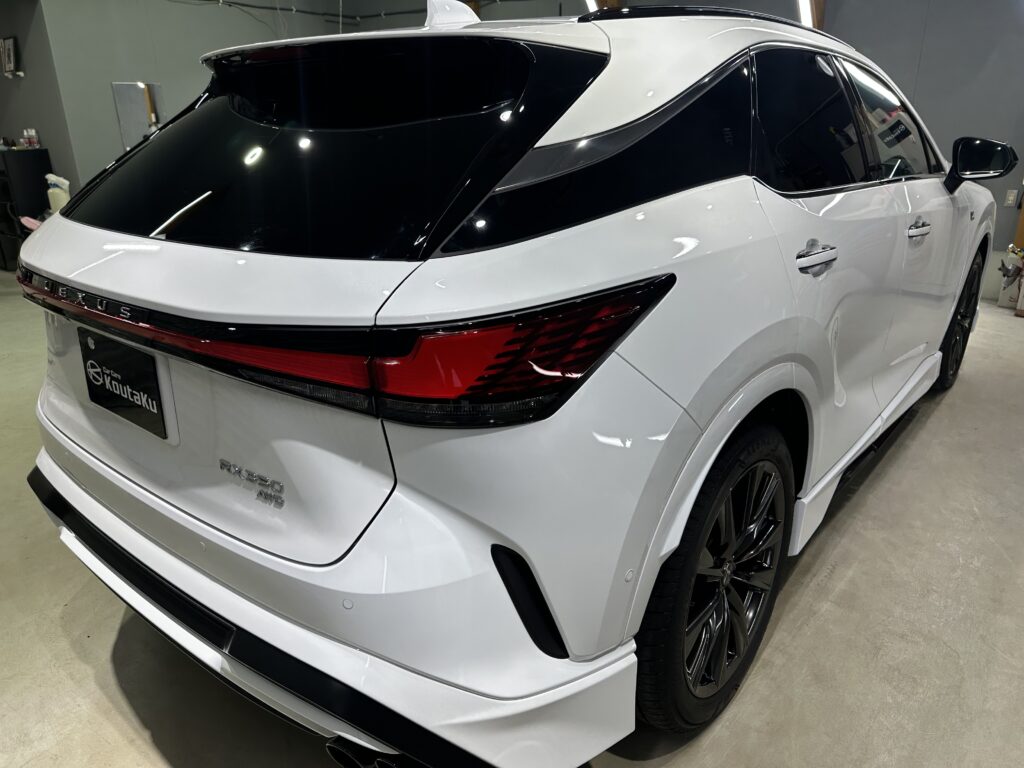 レクサス・RX350・鏡面磨き作業+セラミックコーティング+遮熱カーフィルム施工事例　氷見市Ｔ様