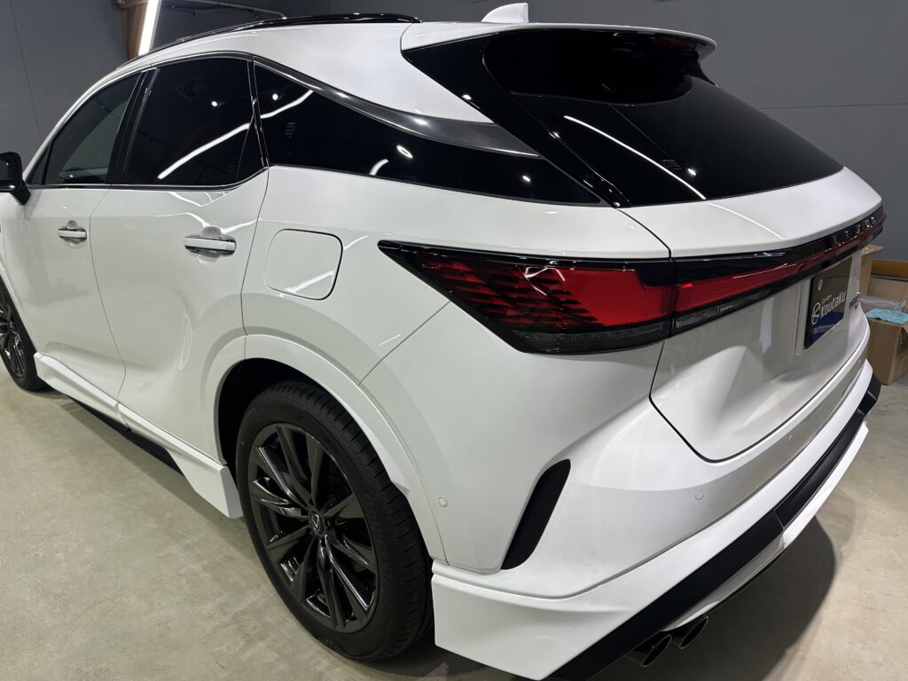 レクサス・RX350・鏡面磨き作業+セラミックコーティング+遮熱カーフィルム施工事例　氷見市Ｔ様
