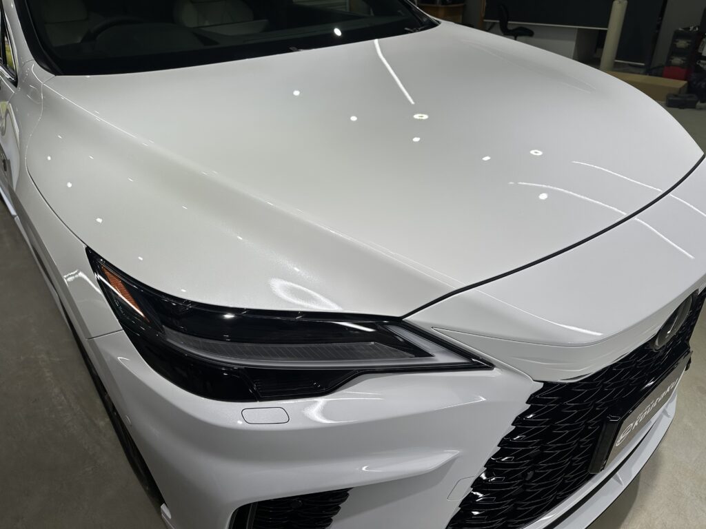 レクサス・RX350・鏡面磨き作業+セラミックコーティング+遮熱カーフィルム施工事例　氷見市Ｔ様
