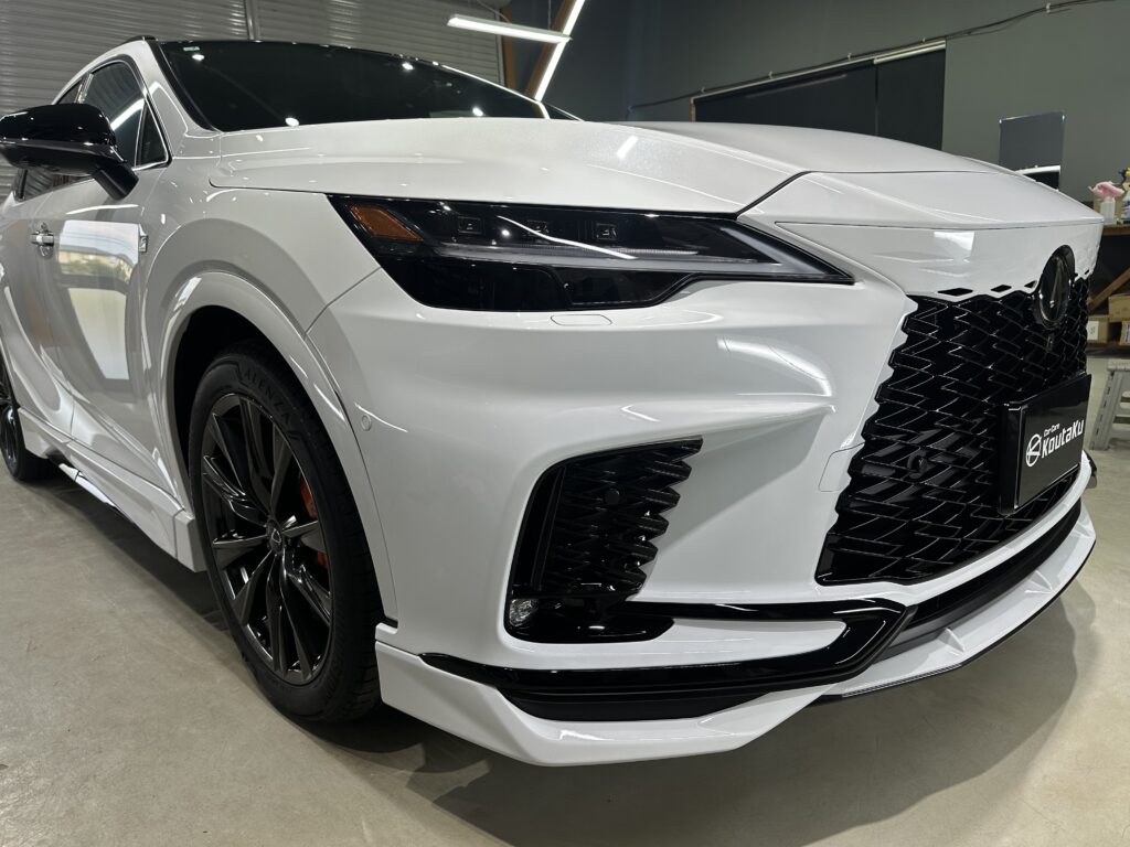 レクサス・RX350・鏡面磨き作業+セラミックコーティング+遮熱カーフィルム施工事例　氷見市Ｔ様