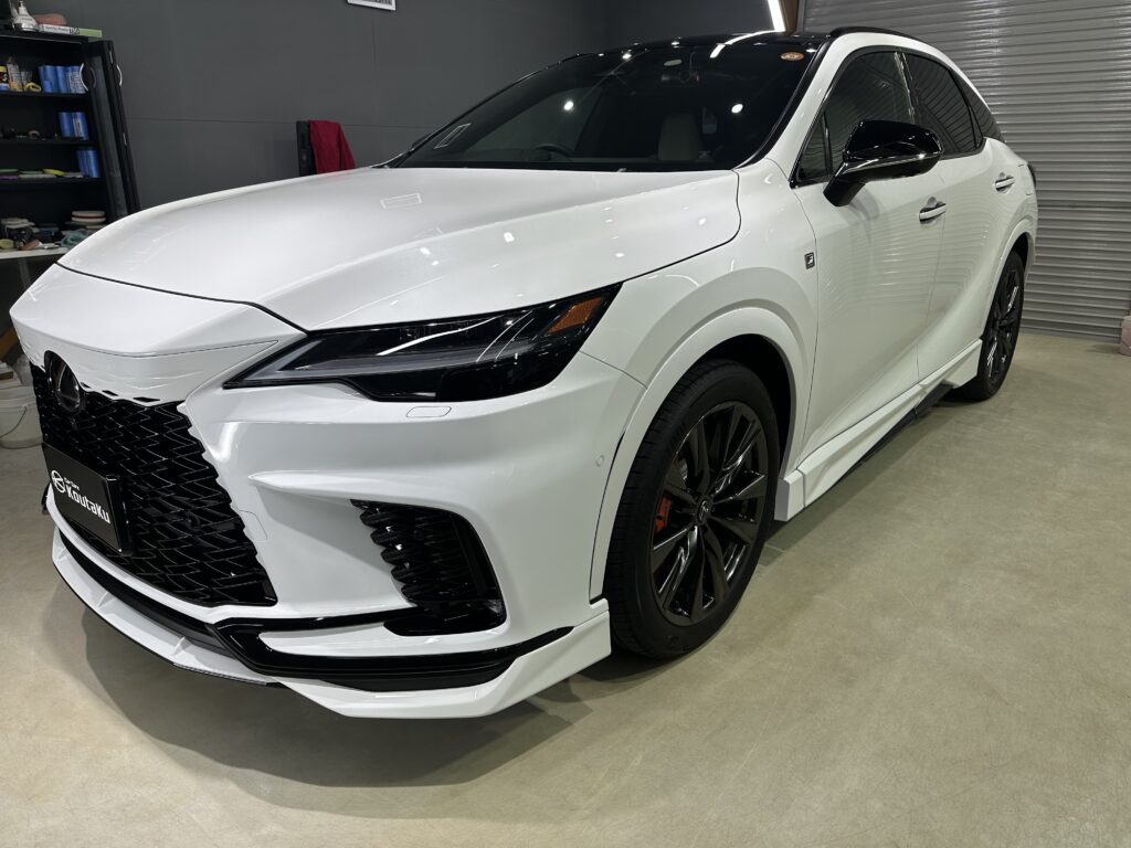 レクサス・RX350・鏡面磨き作業+セラミックコーティング+遮熱カーフィルム施工事例　氷見市Ｔ様