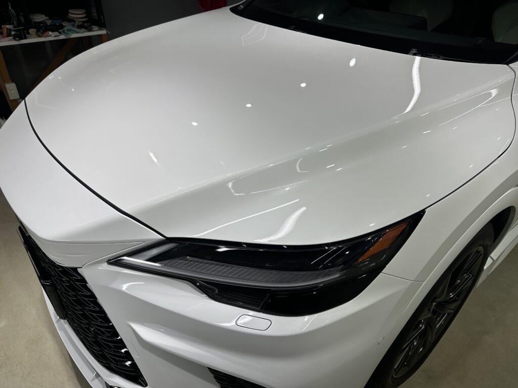 レクサス・RX350・鏡面磨き作業+セラミックコーティング+遮熱カーフィルム施工事例　氷見市Ｔ様