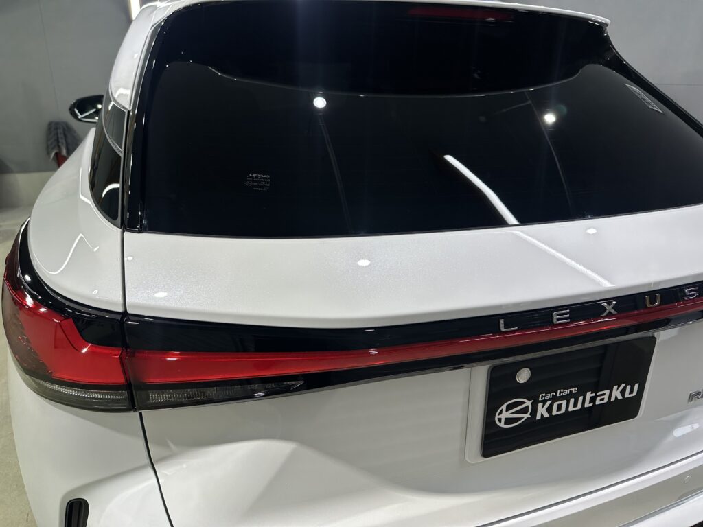 レクサス・RX350・鏡面磨き作業+セラミックコーティング+遮熱カーフィルム施工事例　氷見市Ｔ様