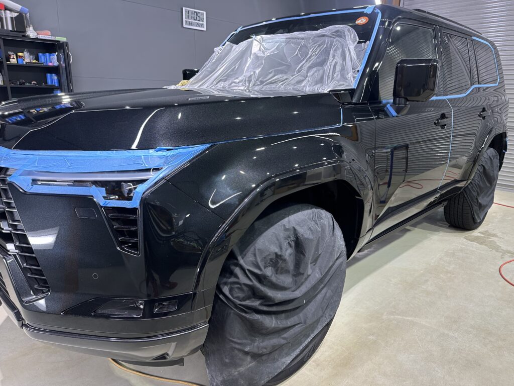 レクサス・GX550・鏡面磨き作業+セラミックコーティング施工事例　中新川郡K様