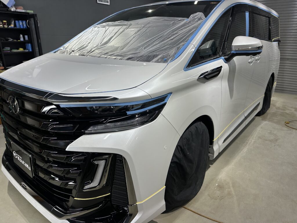 トヨタ・ヴェルファイア・鏡面磨き作業+セラミックコーティング施工事例　富山市Ｅ様