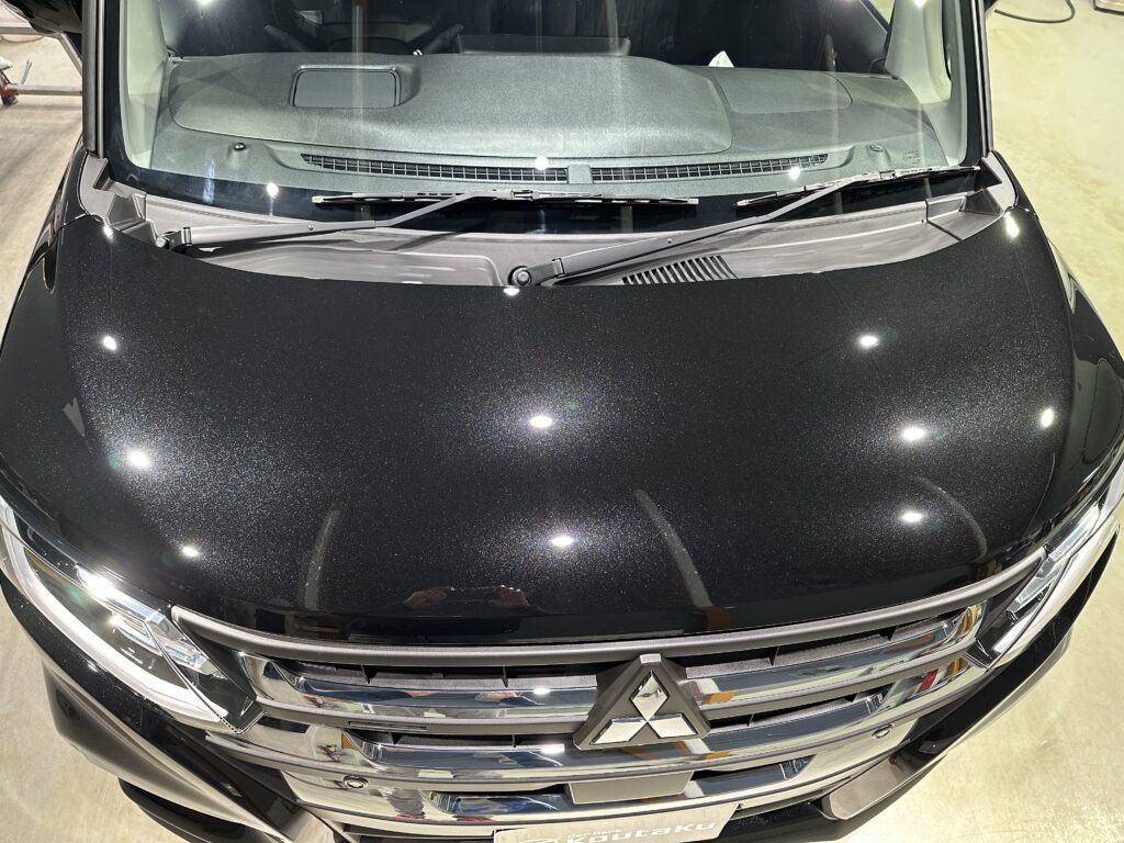三菱・デリカD２・鏡面磨き作業+セラミックコーティング施工　富山市Ｋ様