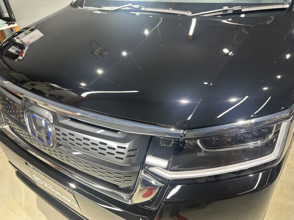 ホンダ・ステップワゴン・鏡面磨き作業+セラミックコーティング施工事例　富山市Ｓ様