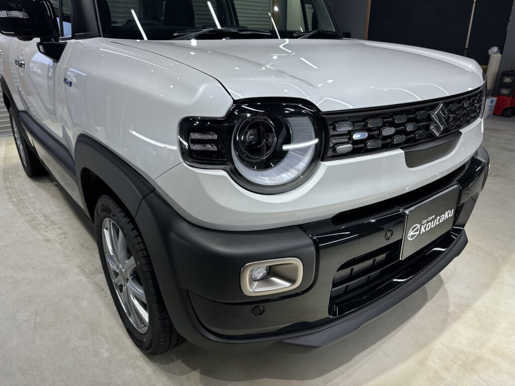 スズキ・クロスビー・鏡面磨き作業+セラミックコーティング施工事例　富山市Ｍ様