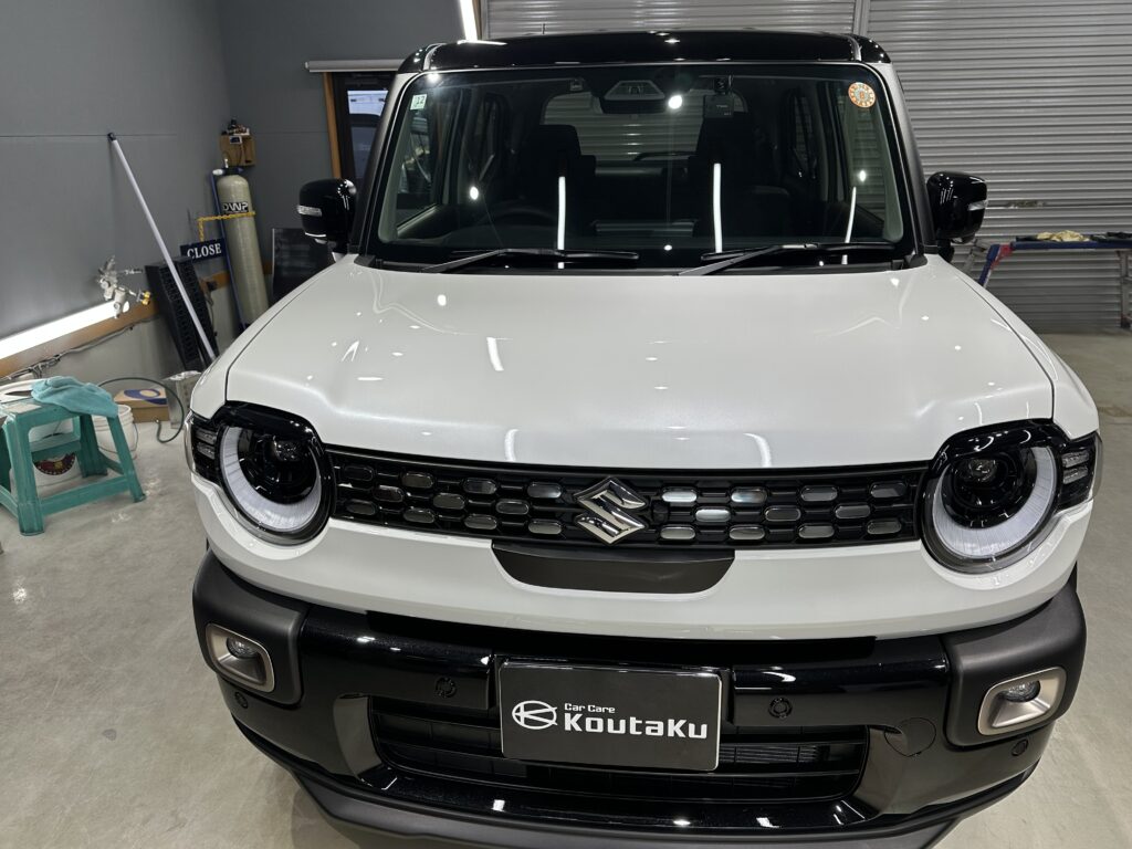 スズキ・クロスビー・鏡面磨き作業+セラミックコーティング施工事例　富山市Ｍ様