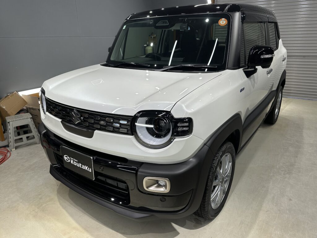 スズキ・クロスビー・鏡面磨き作業+セラミックコーティング施工事例　富山市Ｍ様