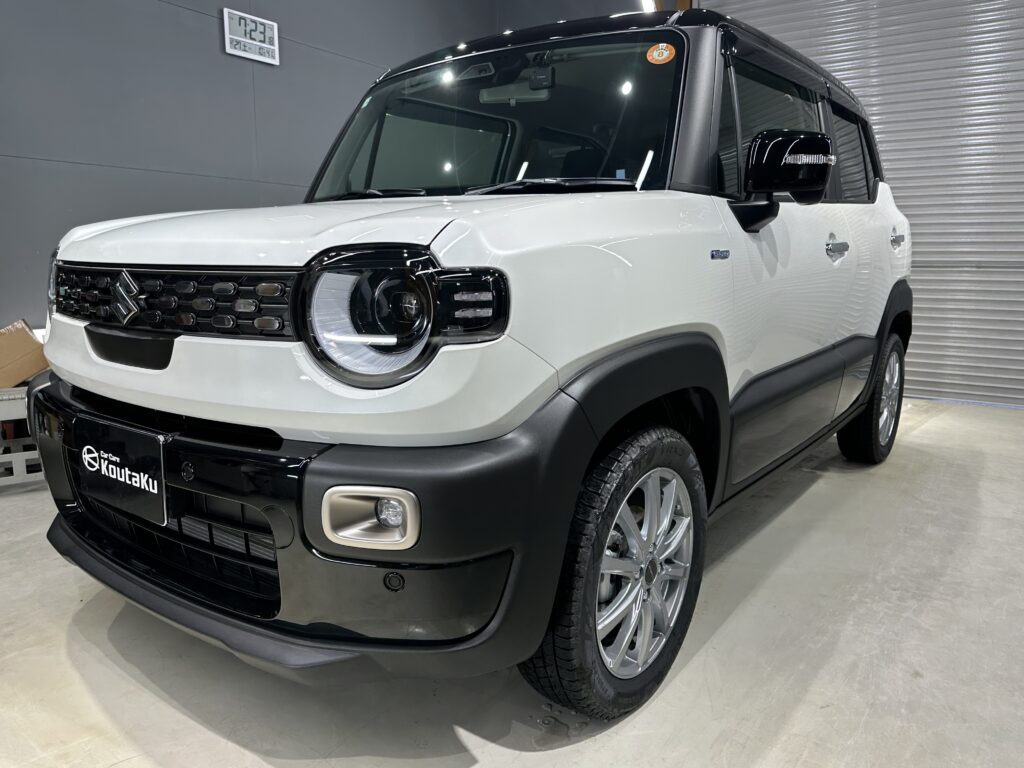 スズキ・クロスビー・鏡面磨き作業+セラミックコーティング施工事例　富山市Ｍ様