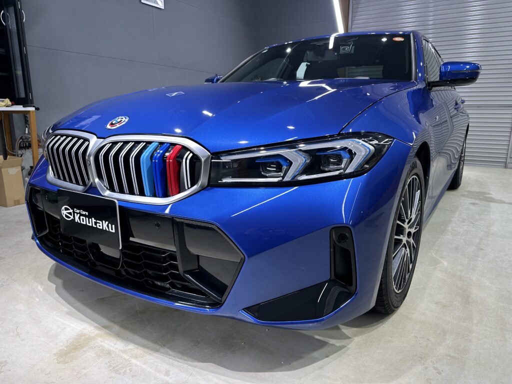 BMW・３１８i Ｍスポーツ・鏡面磨き作業+セラミックコーティング施工事例