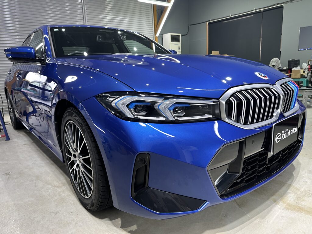 BMW・３１８i Ｍスポーツ・鏡面磨き作業+セラミックコーティング施工事例