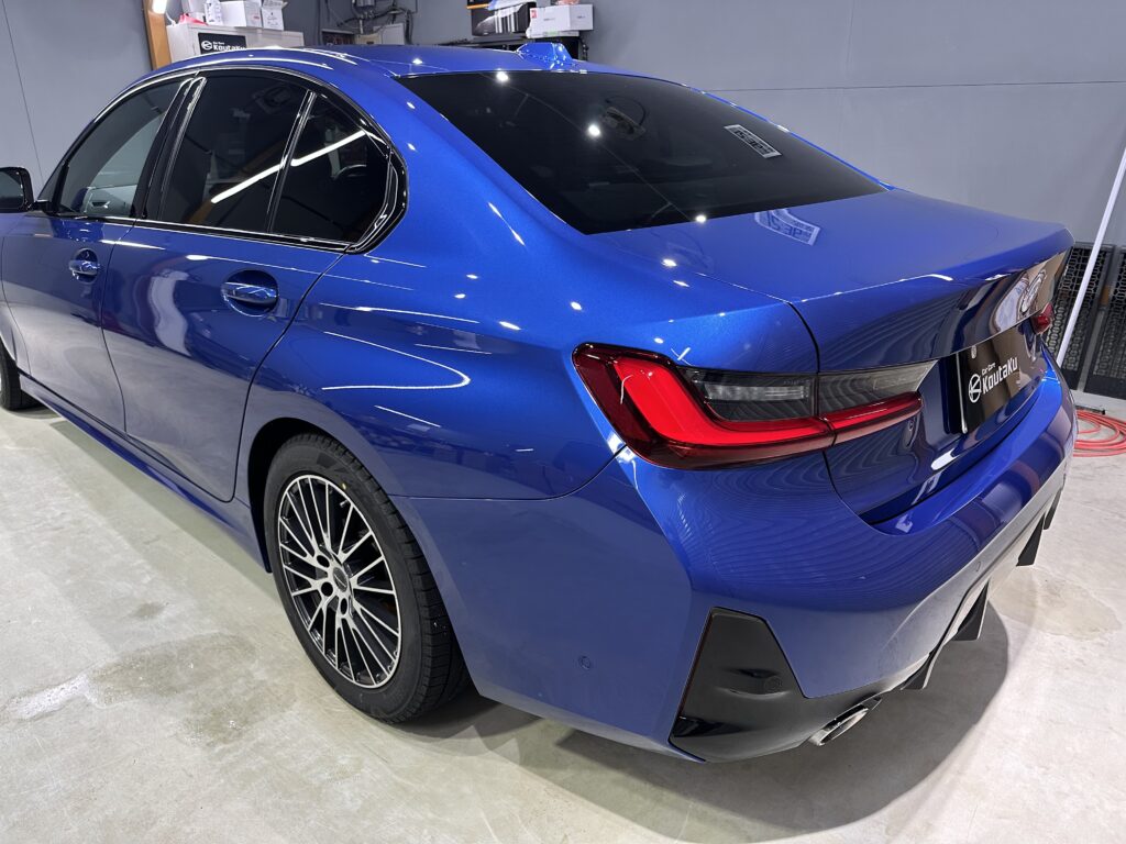 BMW・３１８i Ｍスポーツ・鏡面磨き作業+セラミックコーティング施工事例