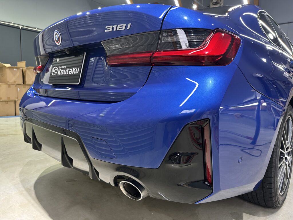 BMW・３１８i Ｍスポーツ・鏡面磨き作業+セラミックコーティング施工事例