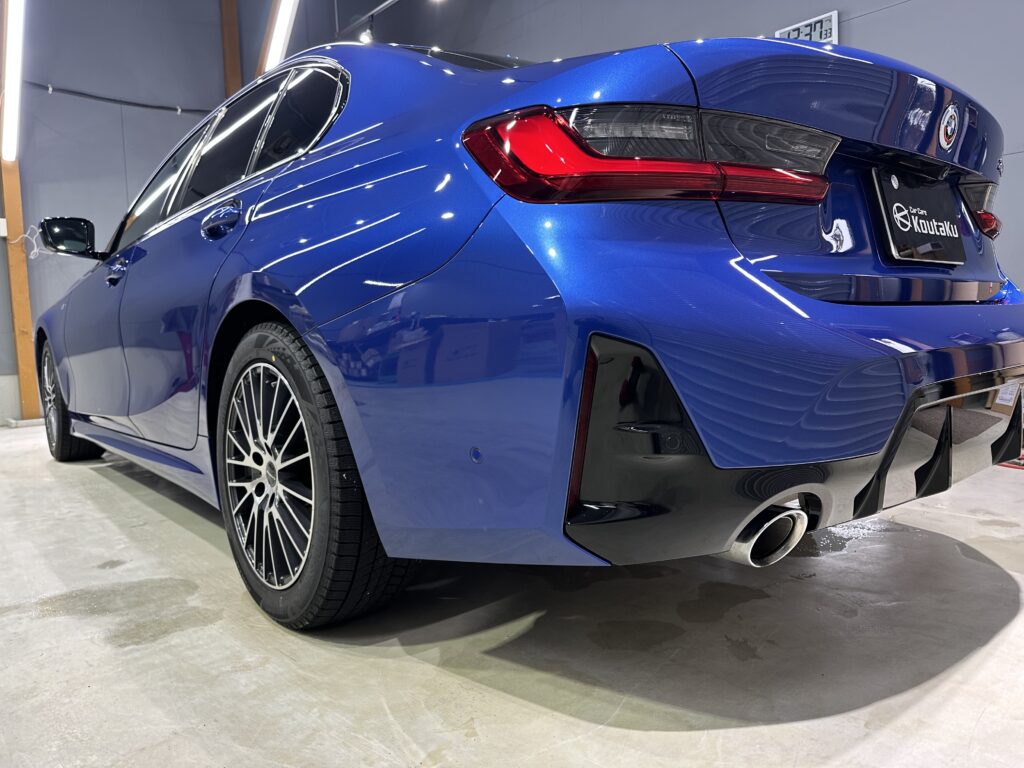 BMW・３１８i Ｍスポーツ・鏡面磨き作業+セラミックコーティング施工事例