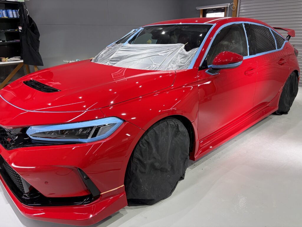 ホンダ・シビックタイプＲ・鏡面磨き作業+新開発セラミックコーティング施工事例　富山市Ｕ様