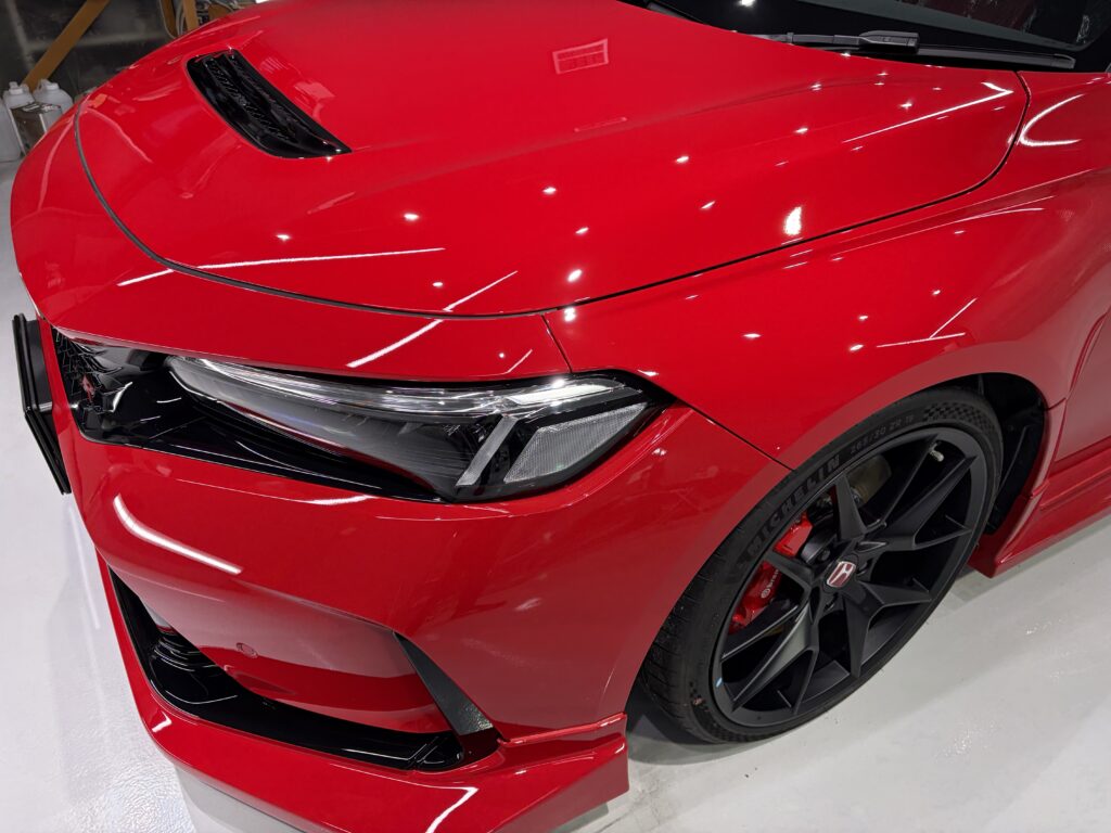 ホンダ・シビックタイプＲ・鏡面磨き作業+新開発セラミックコーティング施工事例　富山市Ｕ様