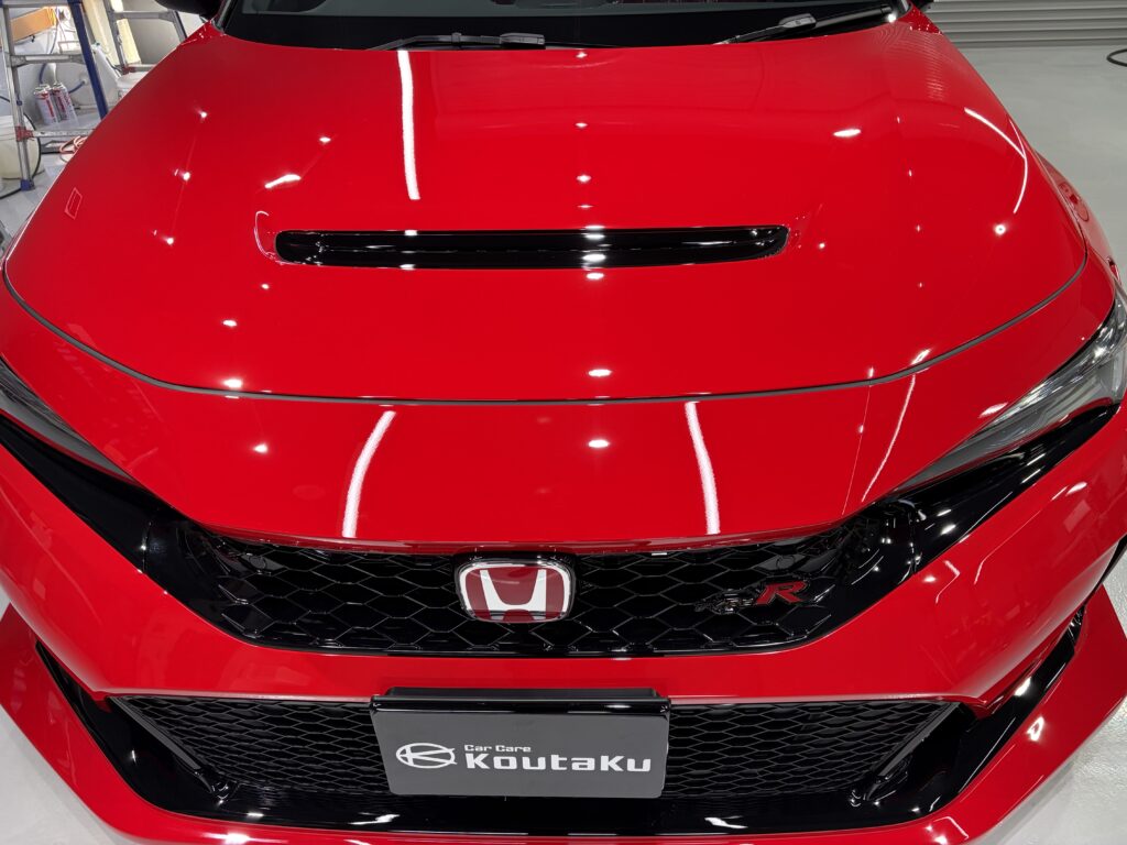 ホンダ・シビックタイプＲ・鏡面磨き作業+新開発セラミックコーティング施工事例　富山市Ｕ様
