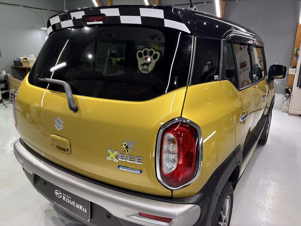 スズキ・クロスビー・鏡面磨き作業+ガラスコーティング施工事例　富山市Ｉ様