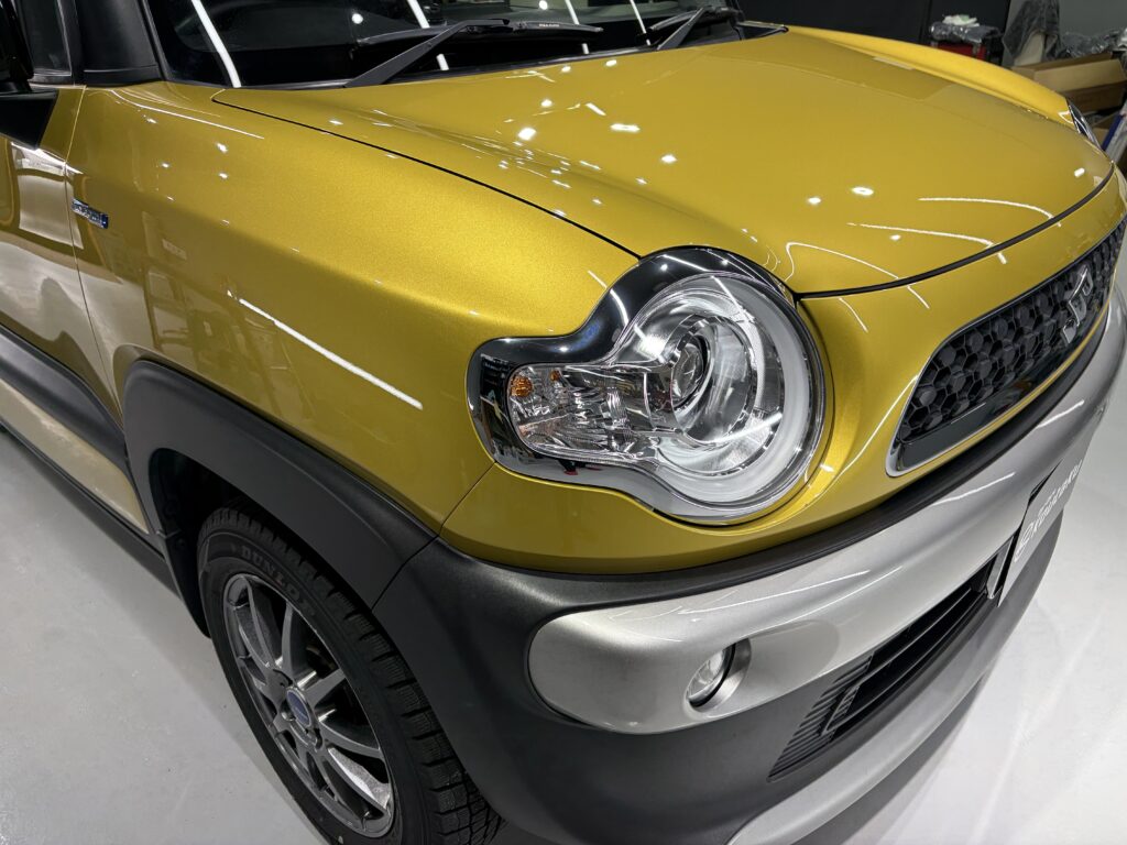 スズキ・クロスビー・鏡面磨き作業+ガラスコーティング施工事例　富山市Ｉ様