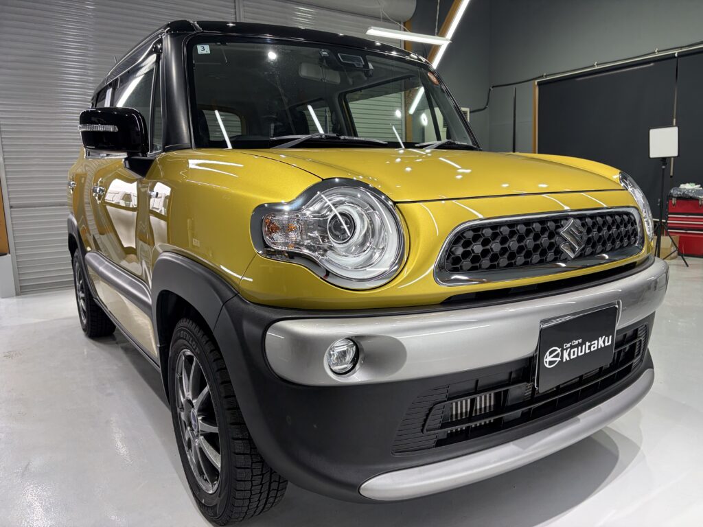 スズキ・クロスビー・鏡面磨き作業+ガラスコーティング施工事例　富山市Ｉ様