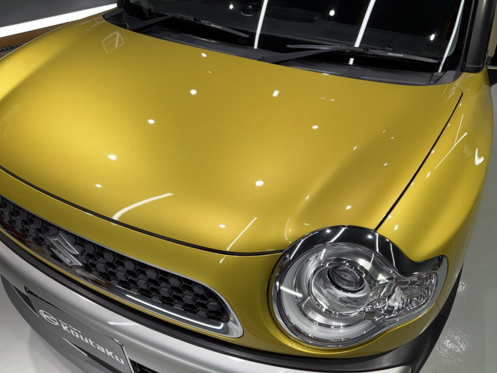 スズキ・クロスビー・鏡面磨き作業+ガラスコーティング施工事例　富山市Ｉ様