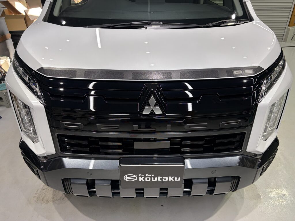 三菱デリカＤ５・鏡面磨き作業+新開発セラミックコーティング施工事例　富山市Ｕ様