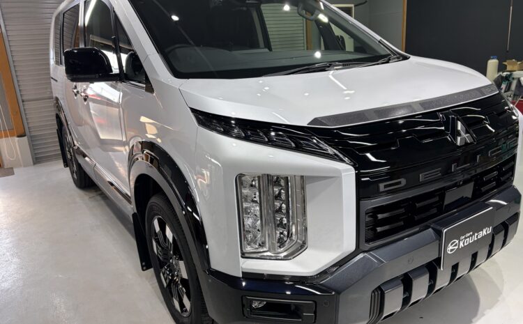 三菱デリカＤ５・鏡面磨き作業+新開発セラミックコーティング施工事例　富山市Ｕ様