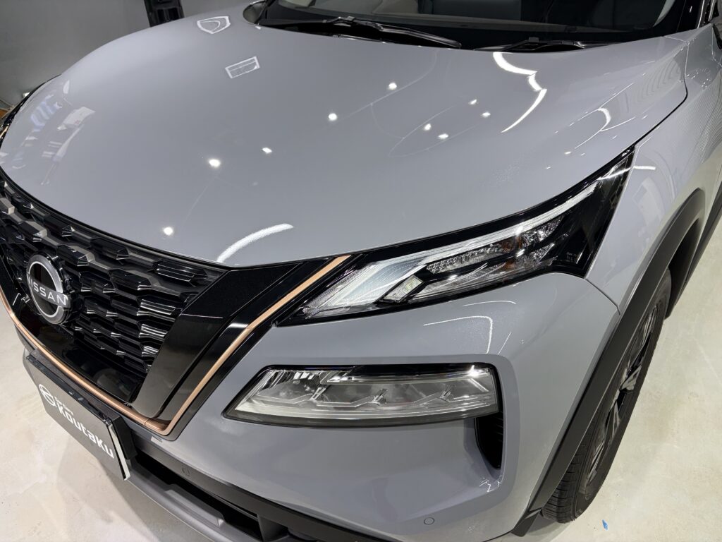 日産・エクストレイル・鏡面磨き作業+セラミックコーティング施工事例　富山市Ｍ様