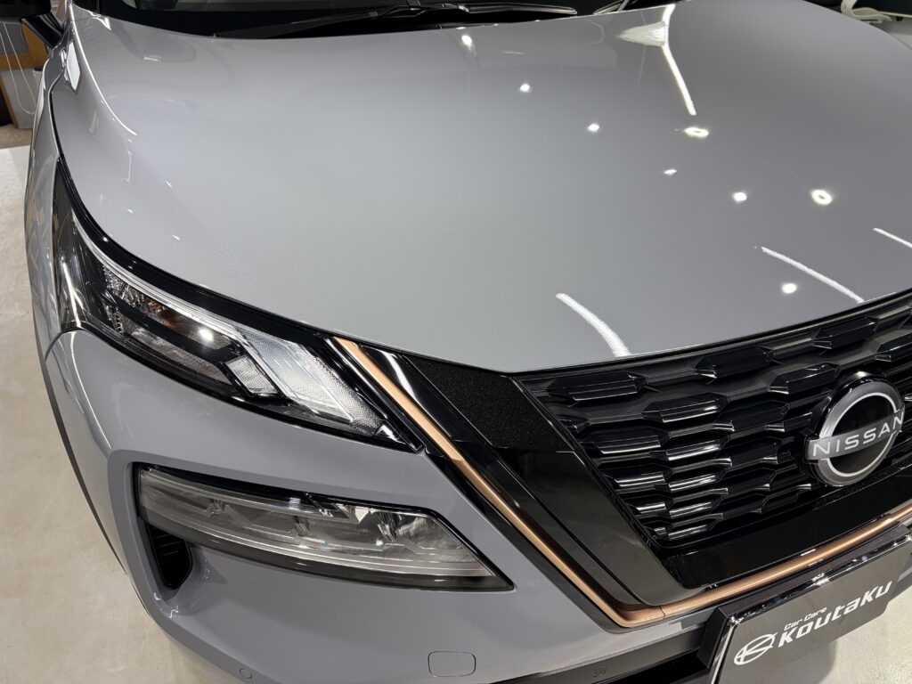 日産・エクストレイル・鏡面磨き作業+セラミックコーティング施工事例　富山市Ｍ様