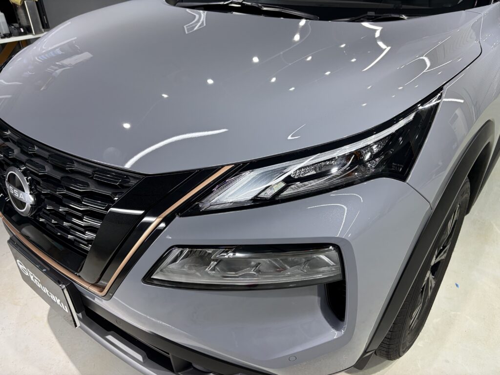 日産・エクストレイル・鏡面磨き作業+セラミックコーティング施工事例　富山市Ｍ様