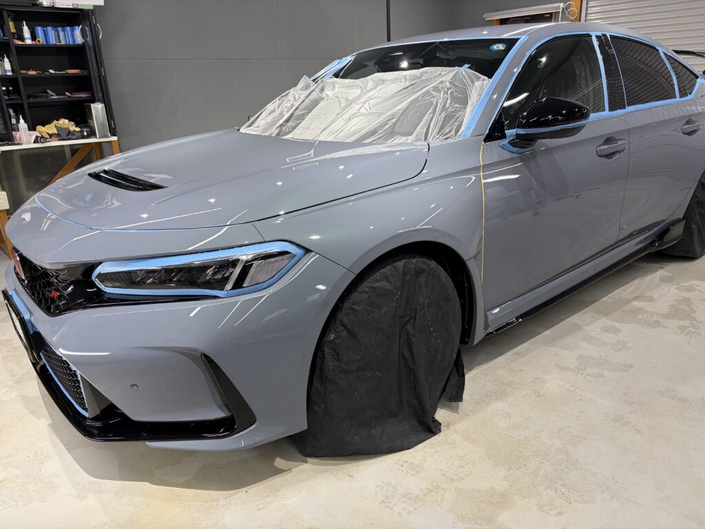 シビックタイプＲ・鏡面磨き作業+新開発セラミックコーティング施工事例　富山市Ｋ様