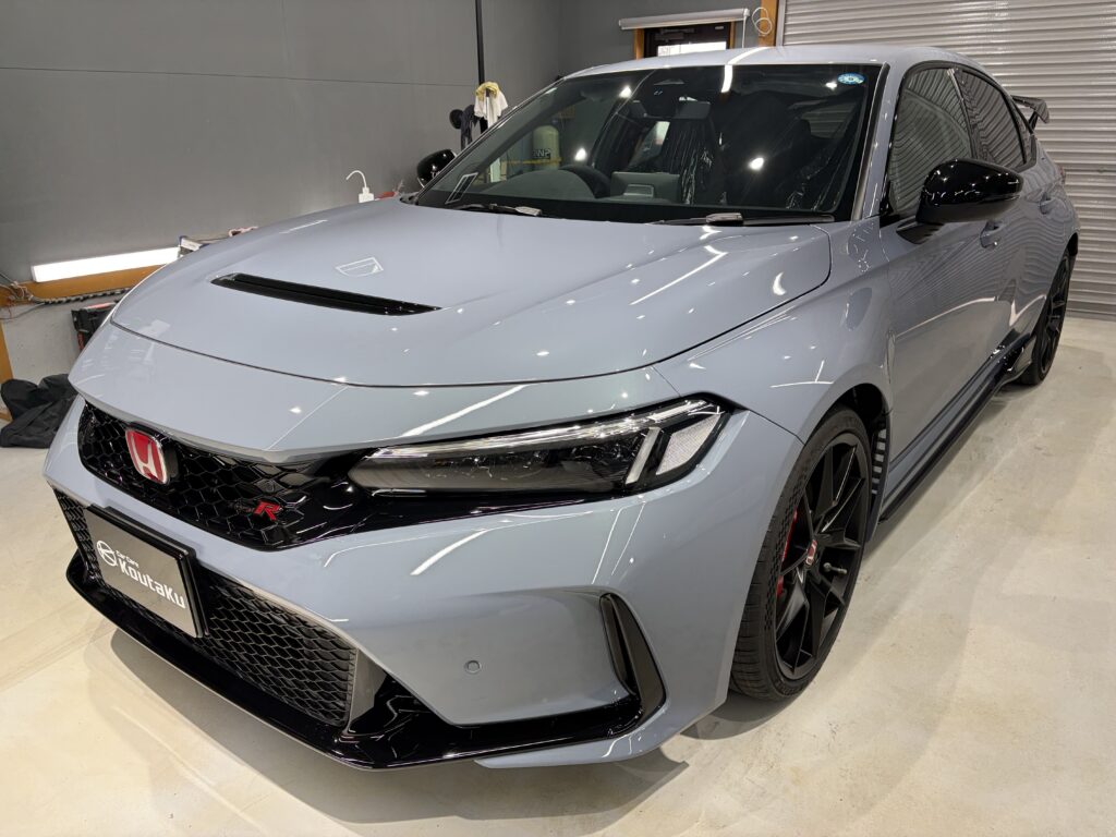 シビックタイプＲ・鏡面磨き作業+新開発セラミックコーティング施工事例　富山市Ｋ様