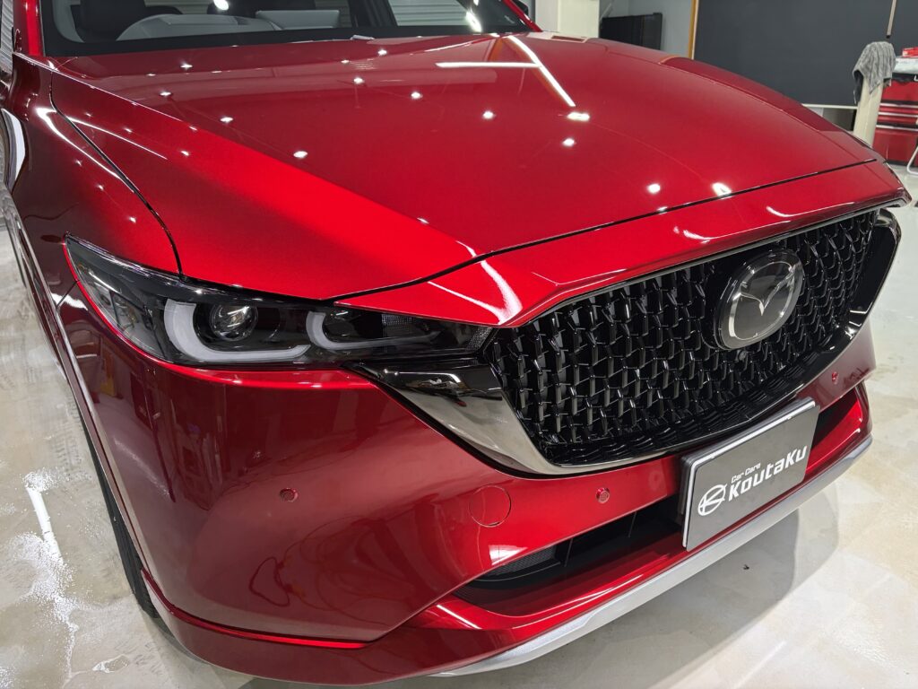 マツダＣＸ５・鏡面磨き作業+セラミックコーティング施工事例・ガラス全面撥水施工　富山市Ｏ様