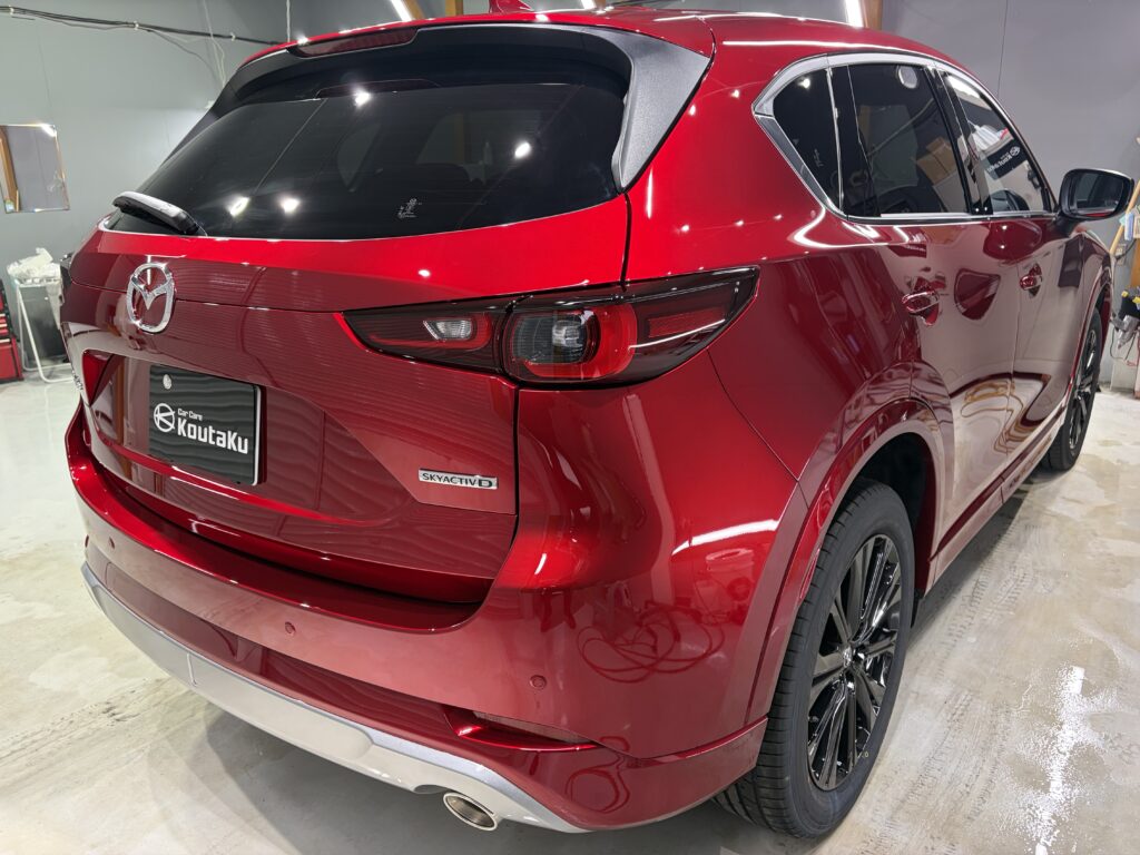 マツダＣＸ５・鏡面磨き作業+セラミックコーティング施工事例・ガラス全面撥水施工　富山市Ｏ様